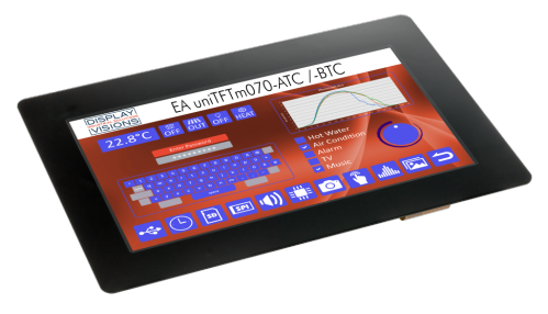 7.0" EA uniTFTm070-ATC IPS multifunctional Graphic Display + PCAP touch